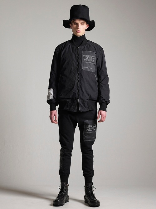 �㴰���nude:masahiko maruyama ���̡���:�ޥ��ҥ��ޥ���/SLIM SWEAT PANTS w/PRINTED PATCHES/Black