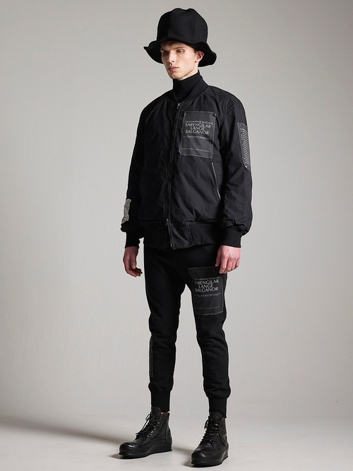 �㴰���nude:masahiko maruyama ���̡���:�ޥ��ҥ��ޥ���/SLIM SWEAT PANTS w/PRINTED PATCHES/Black