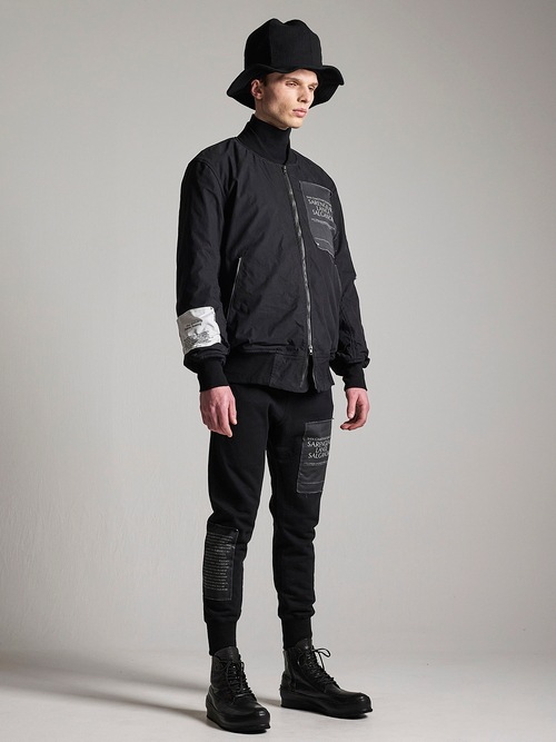 �㴰���nude:masahiko maruyama ���̡���:�ޥ��ҥ��ޥ���/SLIM SWEAT PANTS w/PRINTED PATCHES/Black