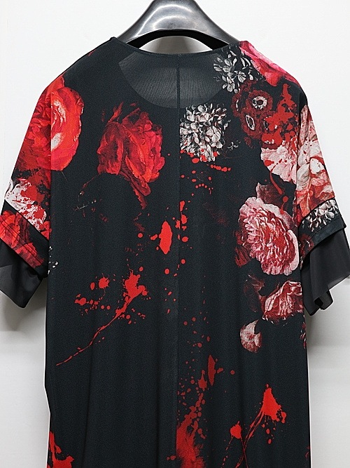 (ͽ���ʡ�5��6������ͽ��/kiryuyrik������奦����奦/Flora Mesh Crew Neck Layered-T/Black