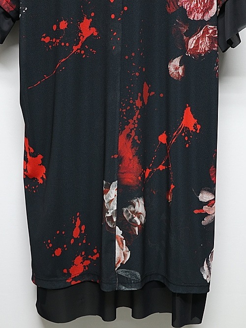 (ͽ���ʡ�5��6������ͽ��/kiryuyrik������奦����奦/Flora Mesh Crew Neck Layered-T/Black