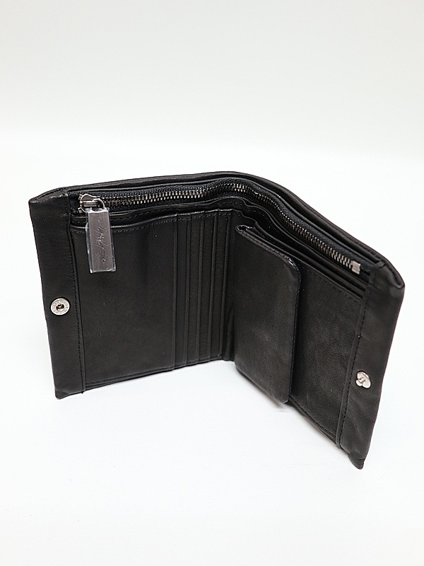 �㴰���Yohji Yamamoto���襦����ޥ��/���եȥۡ����쥶�� �ǥ奢��ե�����ɥ�����å�/BLACK