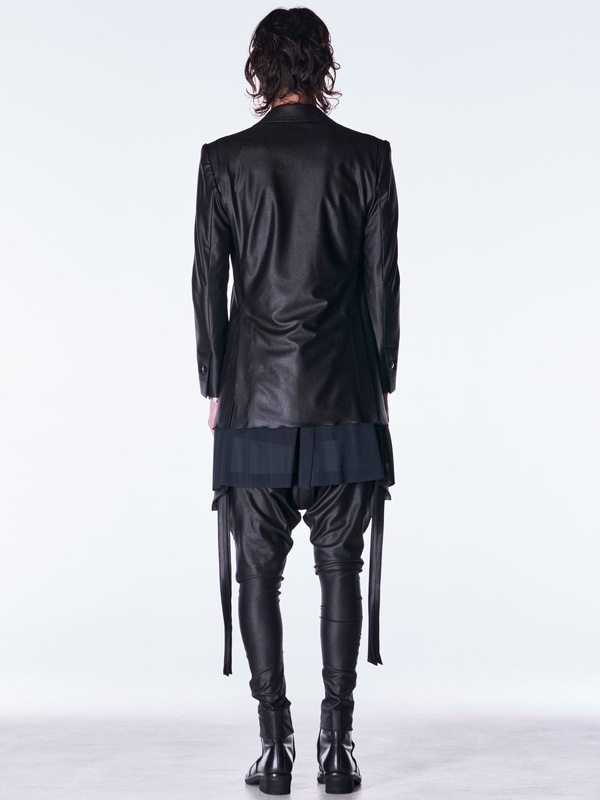 (ͽ���ʡ�10������11������ͽ��/kiryuyrik������奦����奦/Emboss Silley Jersey Layerd Jacket/Black