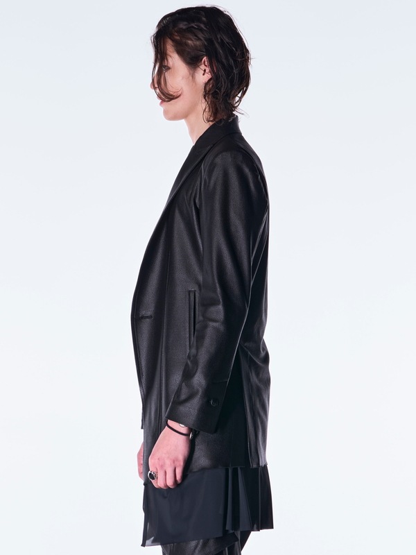 (ͽ���ʡ�10������11������ͽ��/kiryuyrik������奦����奦/Emboss Silley Jersey Layerd Jacket/Black