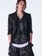 (ͽ���ʡ�10������11������ͽ��/kiryuyrik������奦����奦/Emboss Silley Jersey Layerd Jacket/Black