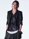 (ͽ���ʡ�10������11������ͽ��/kiryuyrik������奦����奦/Emboss Silley Jersey Layerd Jacket/Black