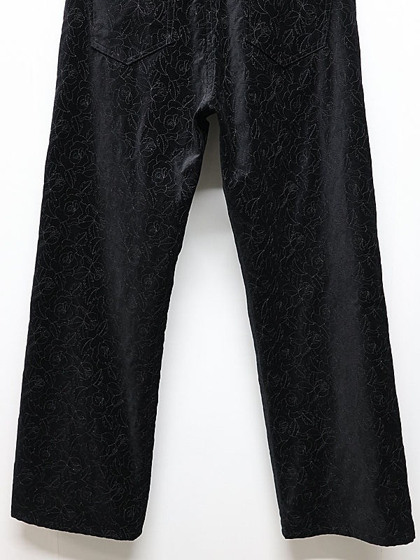 LAD MUSICIAN����å� �ߥ塼�������/COTTON VELVETEEN STARAIGHT PANTS/BLACK��BLACK