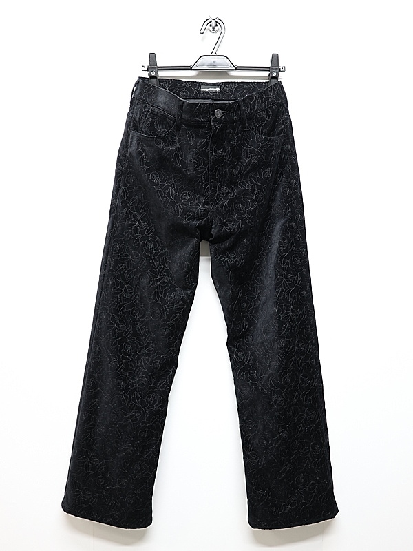 LAD MUSICIAN����å� �ߥ塼�������/COTTON VELVETEEN STARAIGHT PANTS/BLACK��BLACK