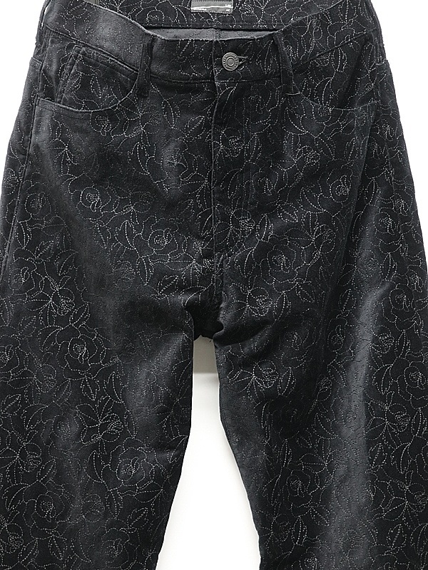 LAD MUSICIAN����å� �ߥ塼�������/COTTON VELVETEEN STARAIGHT PANTS/BLACK��BLACK