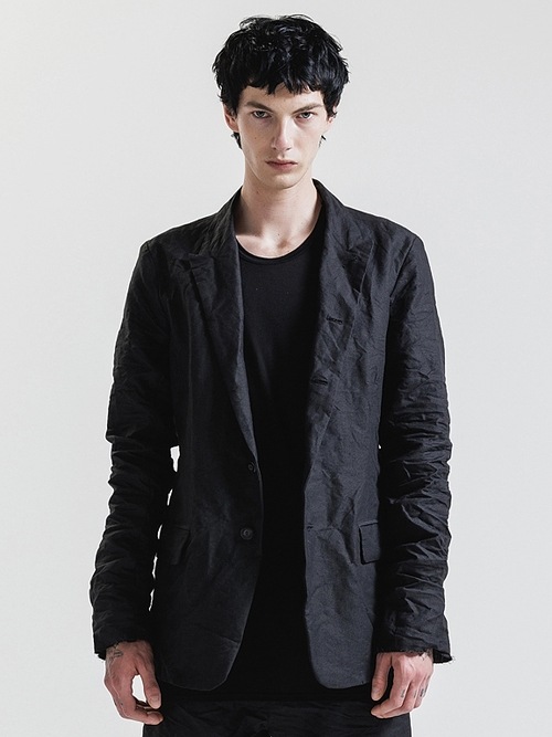�㴰���nude:masahiko maruyama ���̡���:�ޥ��ҥ��ޥ���/Paper Yarn/Linen Weather Cloth JACKET/Black