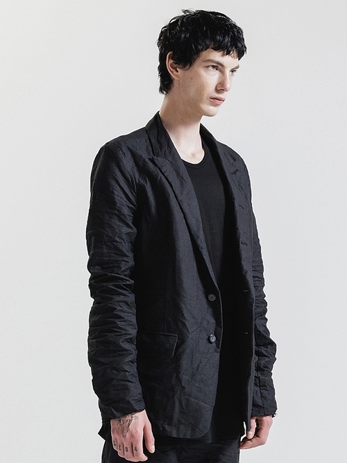 �㴰���nude:masahiko maruyama ���̡���:�ޥ��ҥ��ޥ���/Paper Yarn/Linen Weather Cloth JACKET/Black