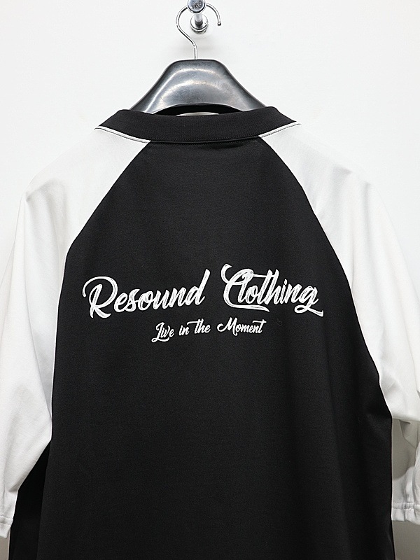 RESOUND CLOTHING���ꥵ����ɥ���������/BACK RC raglan OVER TEE/BKWH