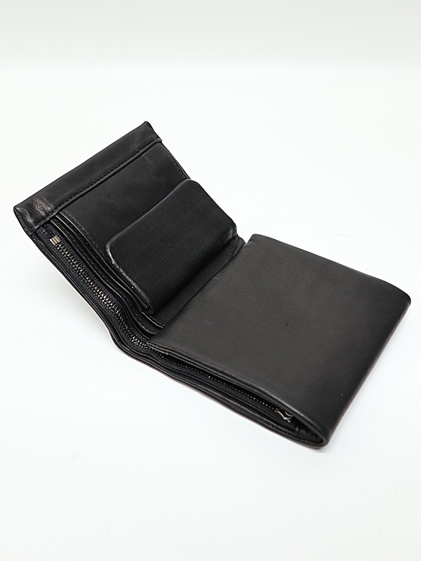 �㴰���Yohji Yamamoto���襦����ޥ��/ ���եȥۡ����쥶�� �ȥ�ץ�ե�����ɥ�����å�/BLACK