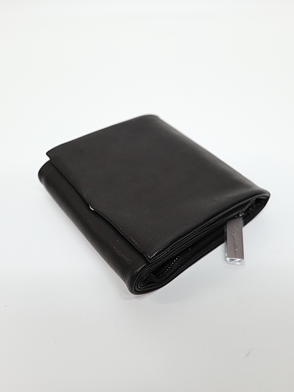 �㴰���Yohji Yamamoto���襦����ޥ��/ ���եȥۡ����쥶�� �ȥ�ץ�ե�����ɥ�����å�/BLACK