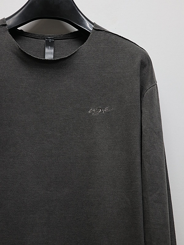 wjk�����֥른��������/tight jersey cut-off L/S/d.charcoal