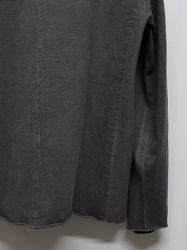 wjk�����֥른��������/tight jersey cut-off L/S/d.charcoal