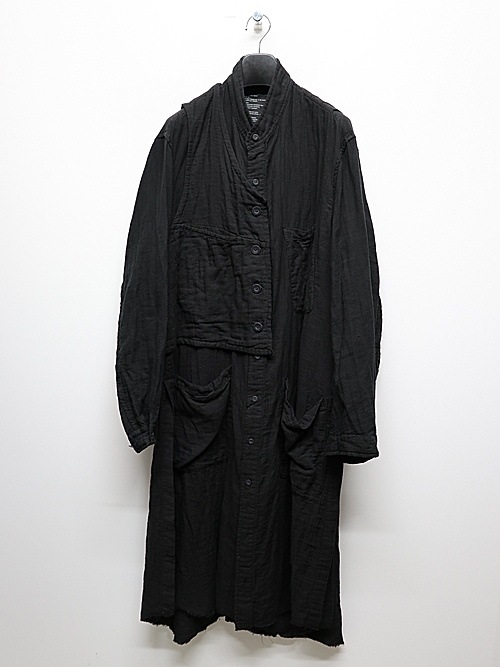 �㴰���nude:masahiko maruyama ���̡���:�ޥ��ҥ��ޥ���/GARMENT DYED LAYERED LONG SHIRT/Black