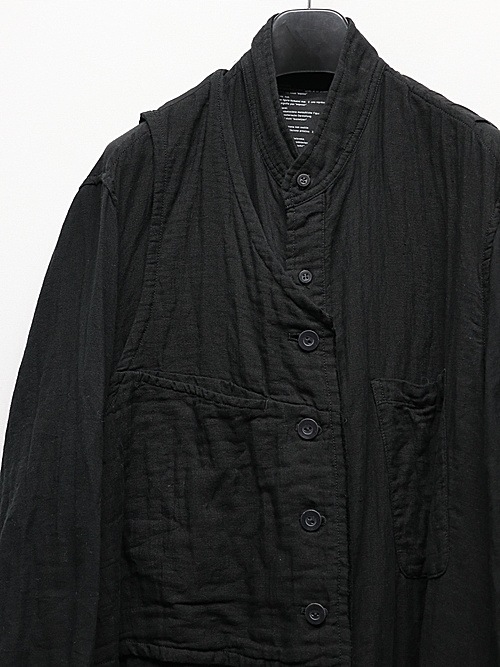 �㴰���nude:masahiko maruyama ���̡���:�ޥ��ҥ��ޥ���/GARMENT DYED LAYERED LONG SHIRT/Black