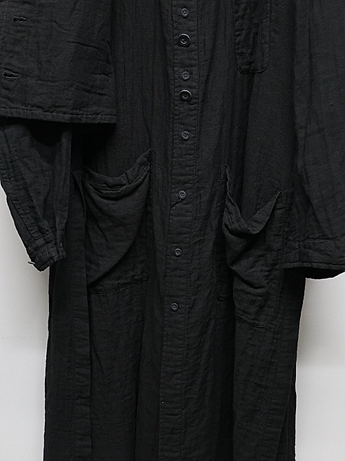 �㴰���nude:masahiko maruyama ���̡���:�ޥ��ҥ��ޥ���/GARMENT DYED LAYERED LONG SHIRT/Black