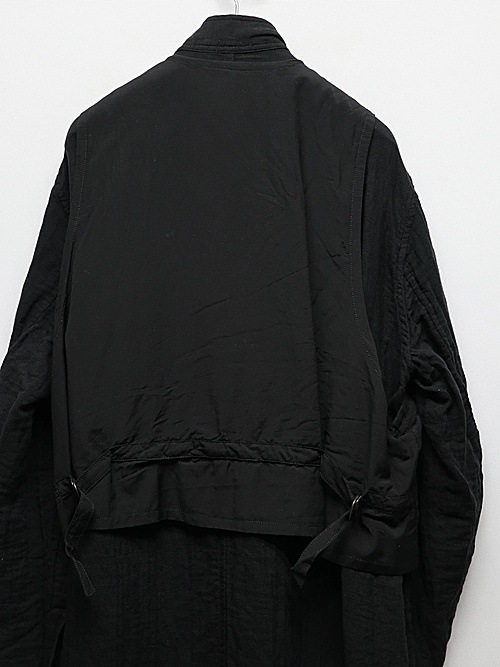�㴰���nude:masahiko maruyama ���̡���:�ޥ��ҥ��ޥ���/GARMENT DYED LAYERED LONG SHIRT/Black