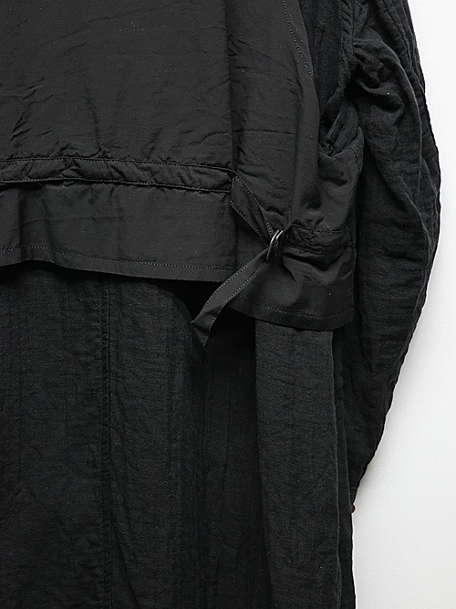�㴰���nude:masahiko maruyama ���̡���:�ޥ��ҥ��ޥ���/GARMENT DYED LAYERED LONG SHIRT/Black
