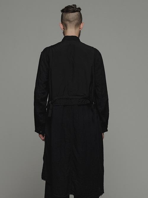 �㴰���nude:masahiko maruyama ���̡���:�ޥ��ҥ��ޥ���/GARMENT DYED LAYERED LONG SHIRT/Black