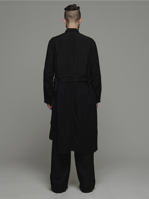 �㴰���nude:masahiko maruyama ���̡���:�ޥ��ҥ��ޥ���/GARMENT DYED LAYERED LONG SHIRT/Black