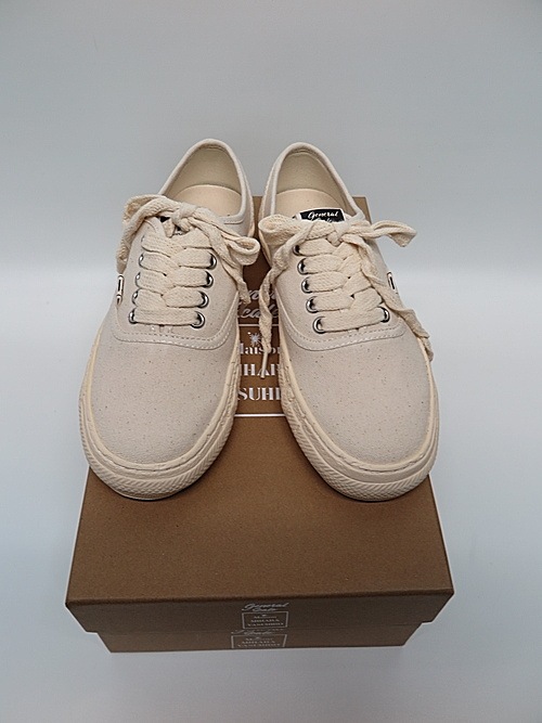 Maison MIHARA YASUHIRO���᥾�� �ߥϥ�䥹�ҥ�/ PAST SOLE CANVAS LOW TOP SNEAKER/WHITE.