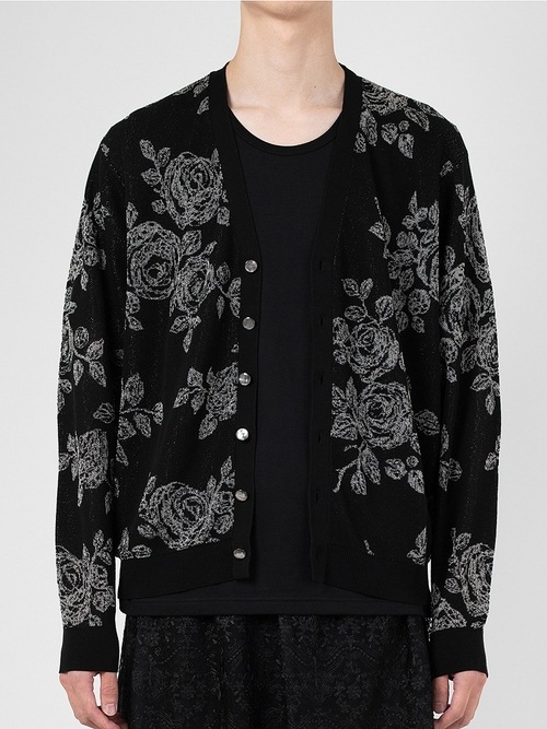 LAD MUSICIAN����å� �ߥ塼�������/H/G SHEER JQ CARDIGAN/BLACK