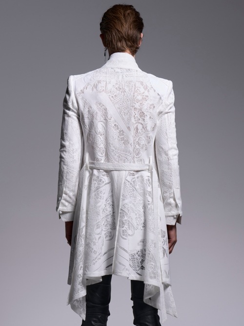 (ͽ���ʡ�6��7������ͽ��/kiryuyrik������奦����奦/CROSS-Lace Flare Jacket/White