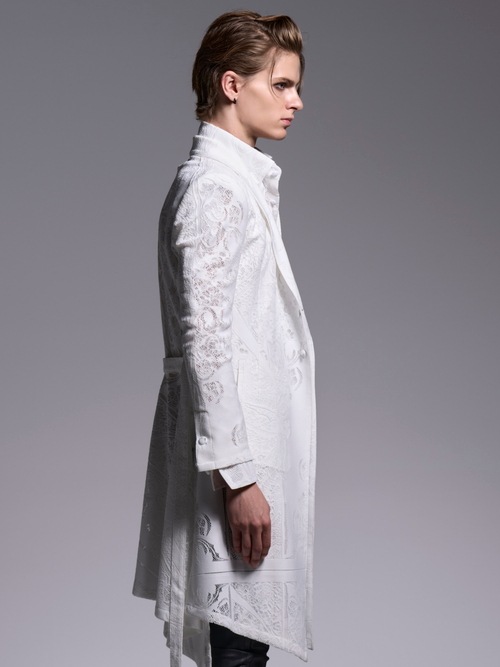 (ͽ���ʡ�6��7������ͽ��/kiryuyrik������奦����奦/CROSS-Lace Flare Jacket/White