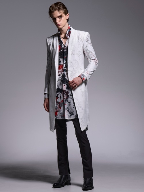 (ͽ���ʡ�6��7������ͽ��/kiryuyrik������奦����奦/CROSS-Lace Flare Jacket/White