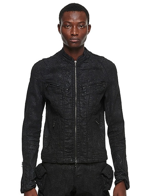 (ͽ����)9��10������ͽ��/JULIUS����ꥦ��/10.5oz STRETCH DENIM BLOUSON7/BLACK
