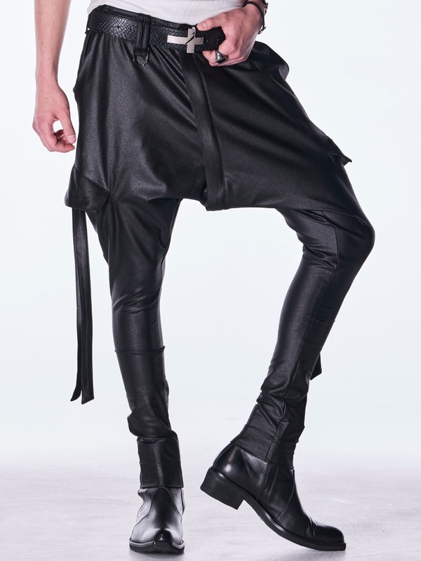 (ͽ���ʡ�10������11������ͽ��/kiryuyrik������奦����奦/Emboss Silley Jersey Saruel Bondage Pants/Black