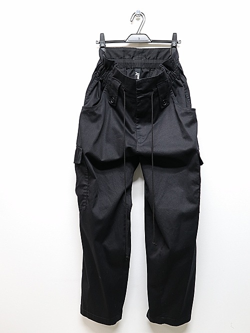 Ground Y饦ɥ磻/20 KATSURAGI HIGH WAIST CARGO PANTS/BLK