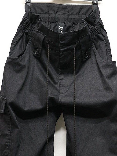 Ground Y饦ɥ磻/20 KATSURAGI HIGH WAIST CARGO PANTS/BLK