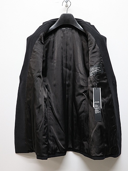JULIUSꥦ/WOOL/RAYON/SILK SHRINK KERSEY JACKET1/BLACK.