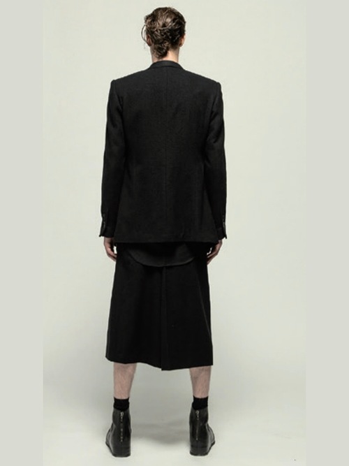 JULIUSꥦ/WOOL/RAYON/SILK SHRINK KERSEY JACKET1/BLACK.