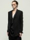 JULIUSꥦ/WOOL/RAYON/SILK SHRINK KERSEY JACKET1/BLACK.