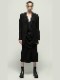 JULIUSꥦ/WOOL/RAYON/SILK SHRINK KERSEY JACKET1/BLACK.