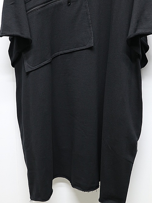 Ground Y饦ɥ磻/40/20 MINI FLEECE LONG HOODIE W/CHEST POCKET/BLACK