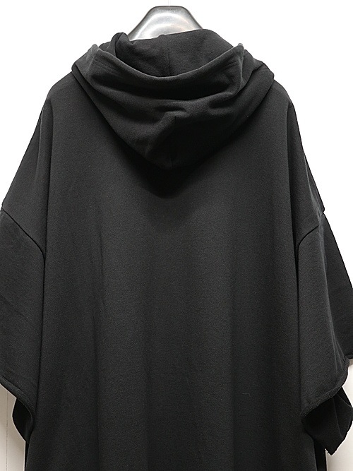 Ground Y饦ɥ磻/40/20 MINI FLEECE LONG HOODIE W/CHEST POCKET/BLACK