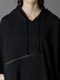 Ground Y饦ɥ磻/40/20 MINI FLEECE LONG HOODIE W/CHEST POCKET/BLACK