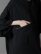 Ground Y饦ɥ磻/40/20 MINI FLEECE LONG HOODIE W/CHEST POCKET/BLACK