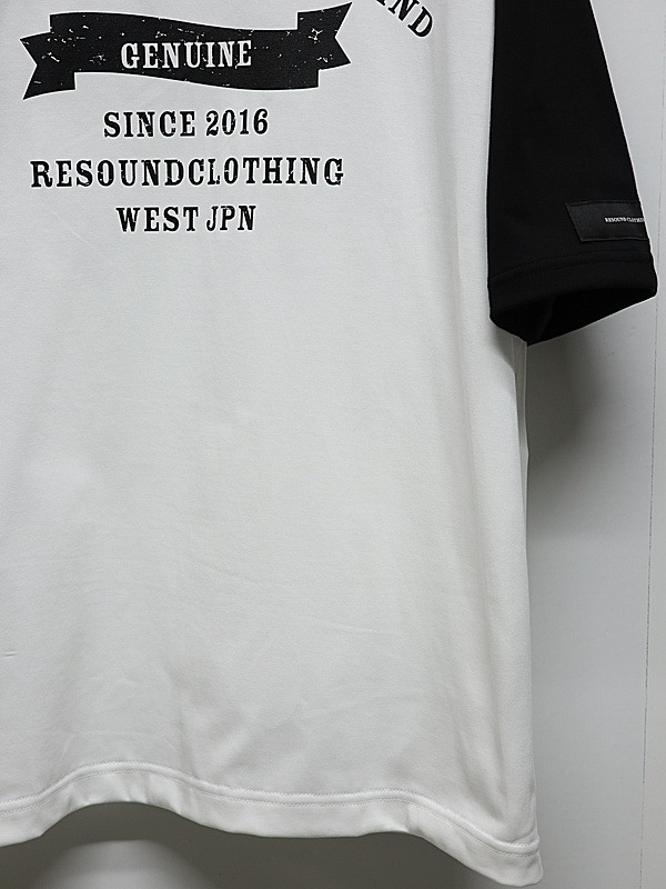RESOUND CLOTHING���ꥵ����ɥ���������/college raglan OVER TEE/WHBK
