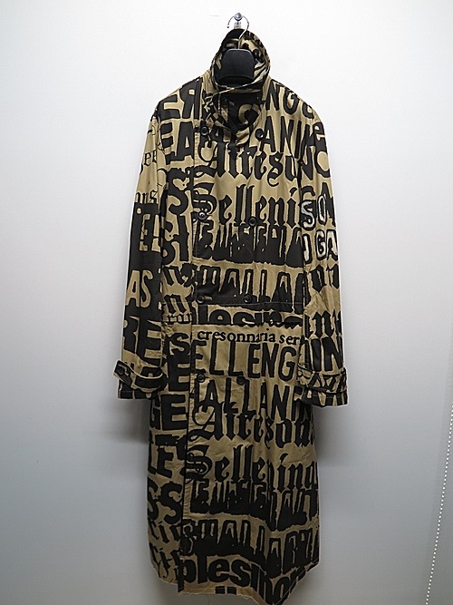 �㴰���nude:masahiko maruyama ���̡���:�ޥ��ҥ��ޥ���/LOGO COLLAGE PRINT TRENCH COAT/Beige-Black