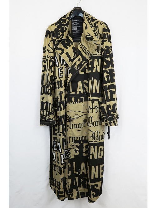 �㴰���nude:masahiko maruyama ���̡���:�ޥ��ҥ��ޥ���/LOGO COLLAGE PRINT TRENCH COAT/Beige-Black