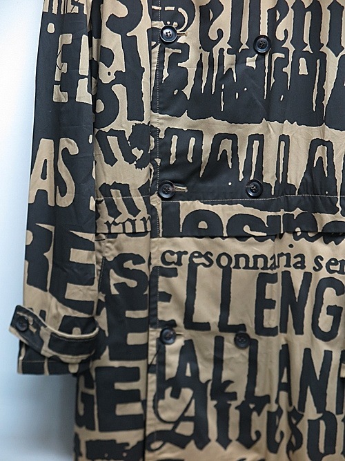 �㴰���nude:masahiko maruyama ���̡���:�ޥ��ҥ��ޥ���/LOGO COLLAGE PRINT TRENCH COAT/Beige-Black