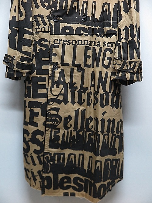 �㴰���nude:masahiko maruyama ���̡���:�ޥ��ҥ��ޥ���/LOGO COLLAGE PRINT TRENCH COAT/Beige-Black