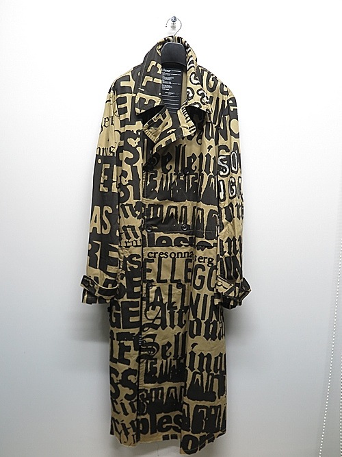 �㴰���nude:masahiko maruyama ���̡���:�ޥ��ҥ��ޥ���/LOGO COLLAGE PRINT TRENCH COAT/Beige-Black